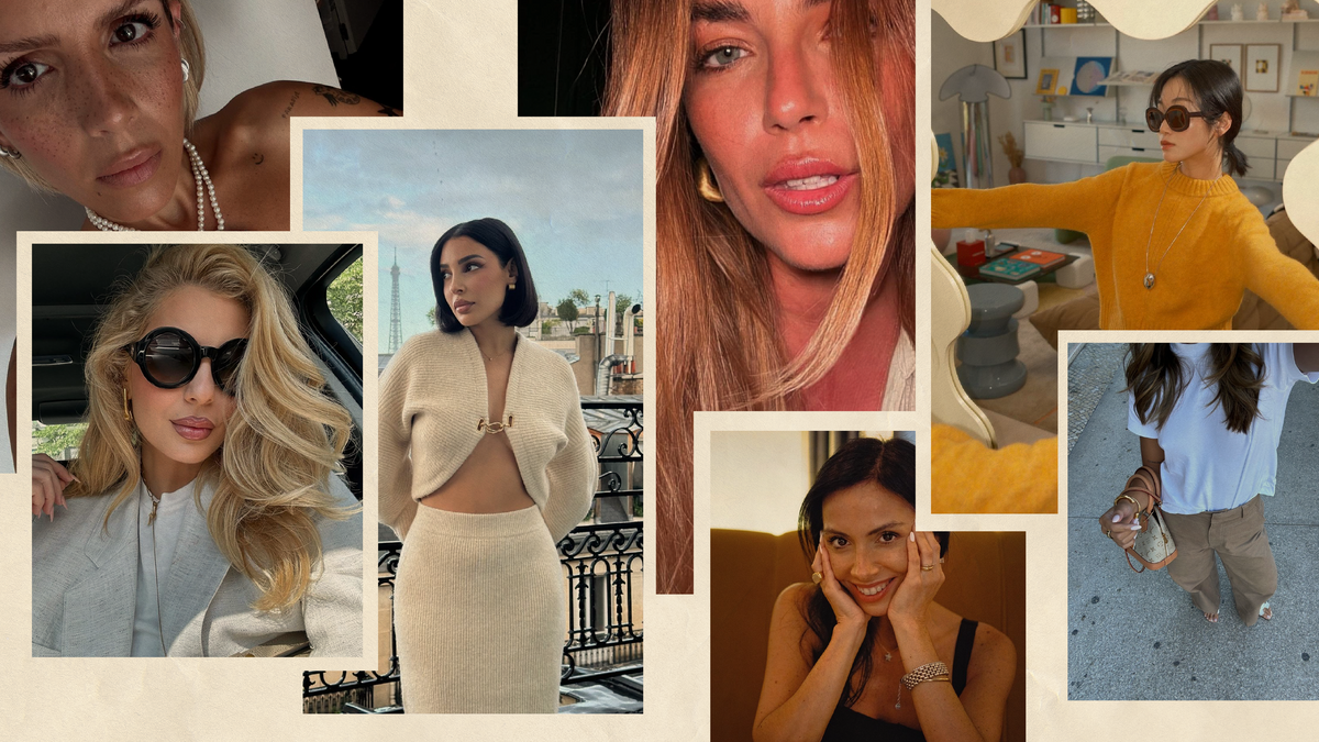 Collage of women showcasing stylish outfits and accessories, ideal for Valentine's Day jewelry gifts.