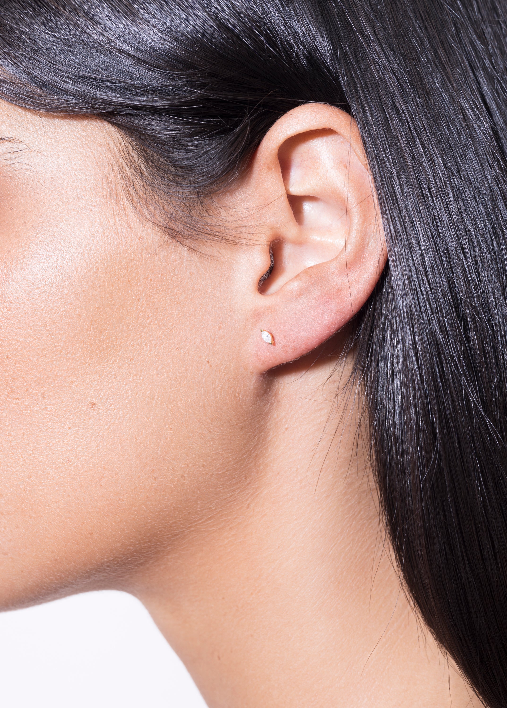 boucles d'oreilles pear diamond 18k