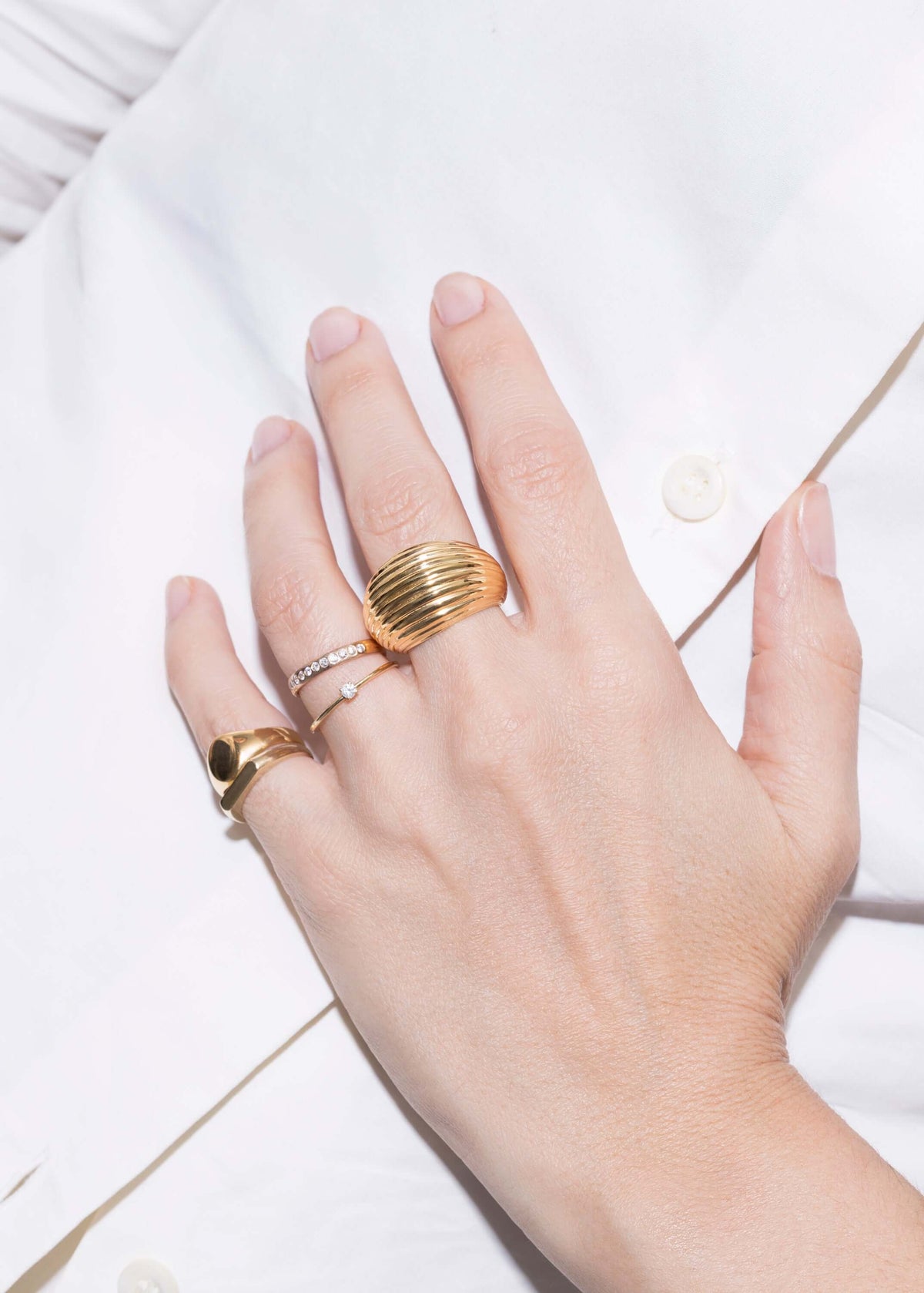bague large 18k Bagues