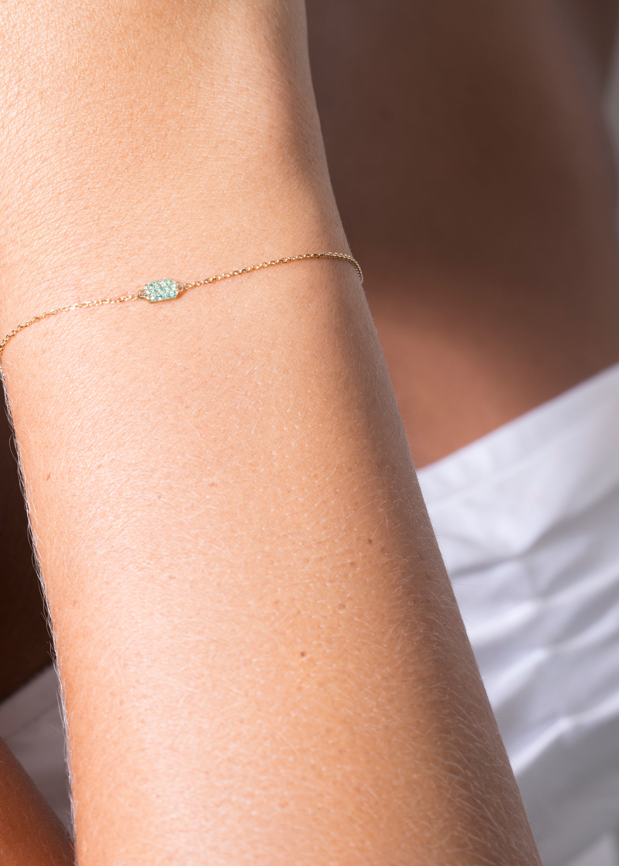 bracelet hanna 18k emeraude