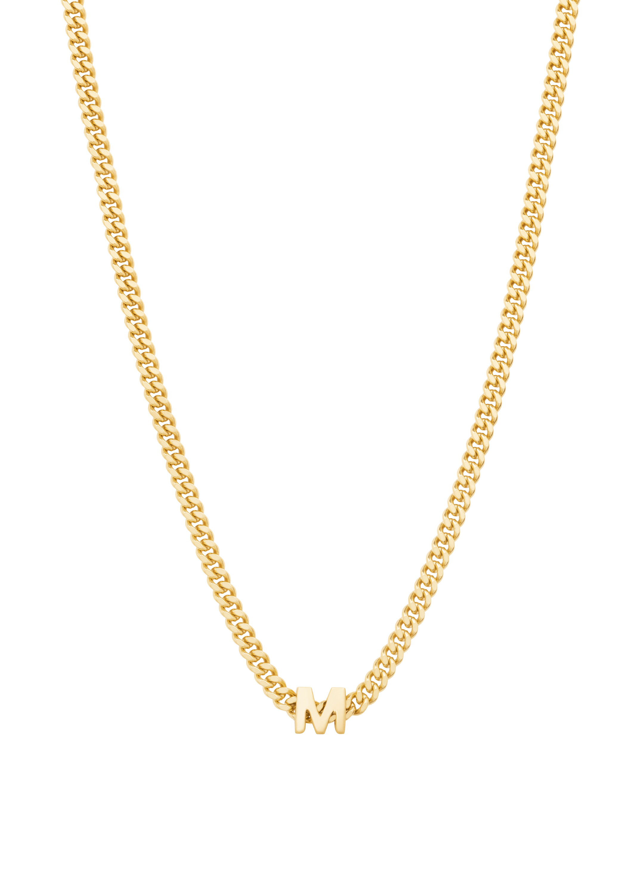 collier alphabet avec pendentif M