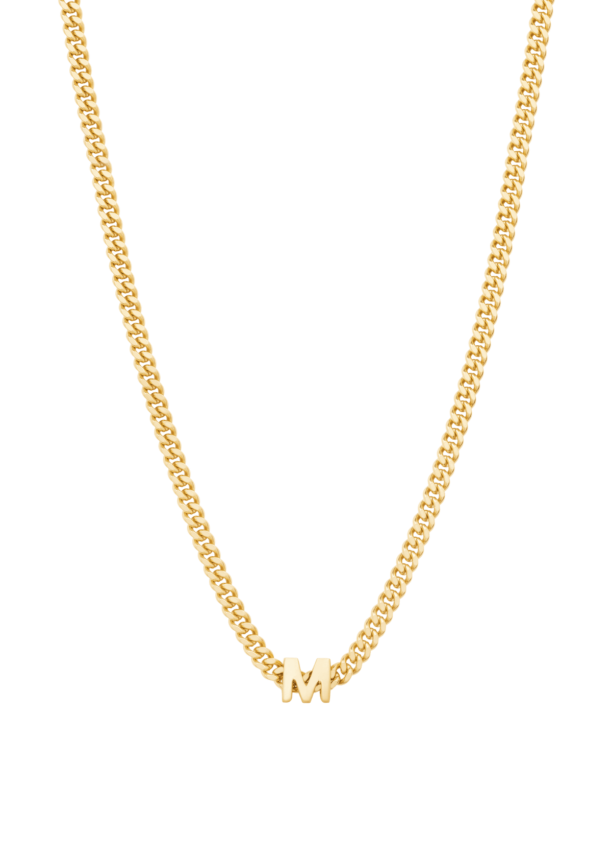 collier alphabet avec pendentif M Colliers