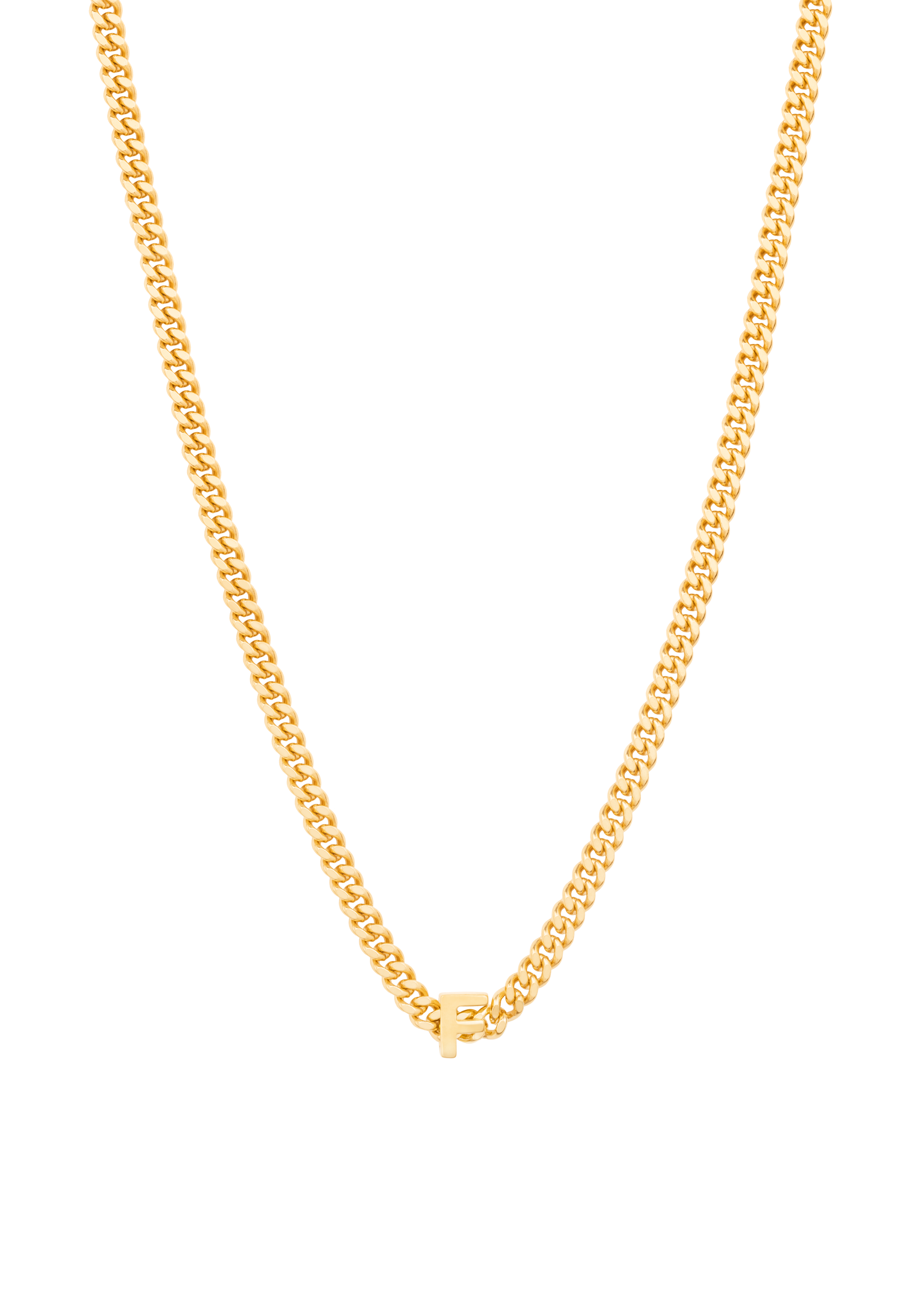 collier alphabet avec pendentif F