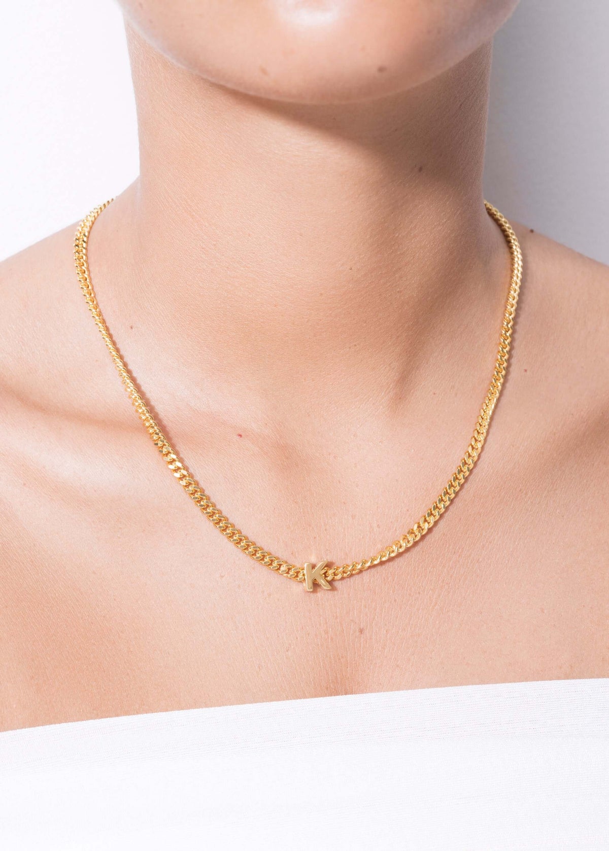 alphabet necklace with pendant K Necklaces