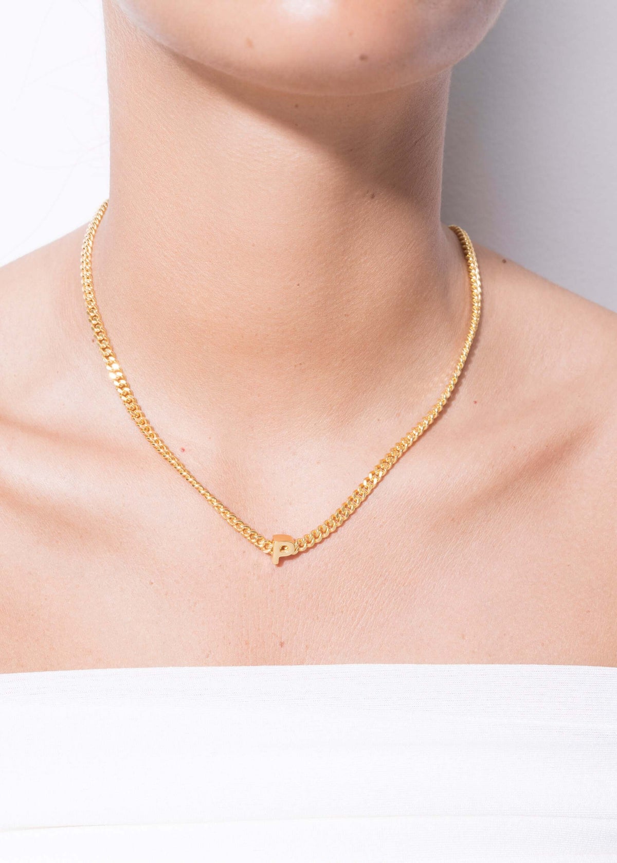 alphabet necklace with pendant P Necklaces
