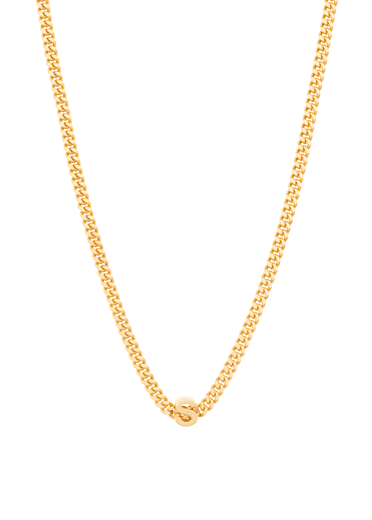 alphabet necklace with pendant S Necklaces