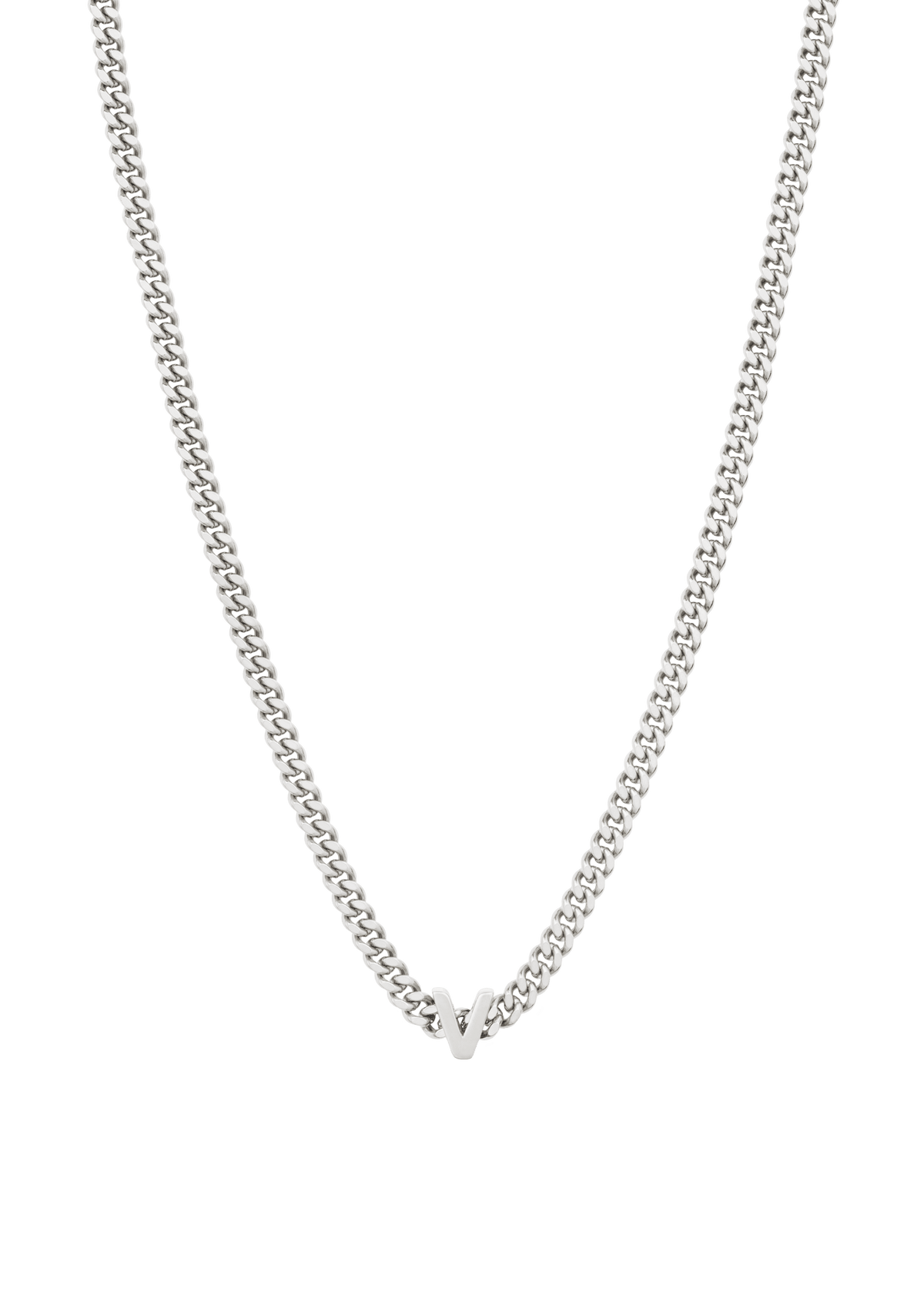 collier alphabet avec pendentif V Colliers