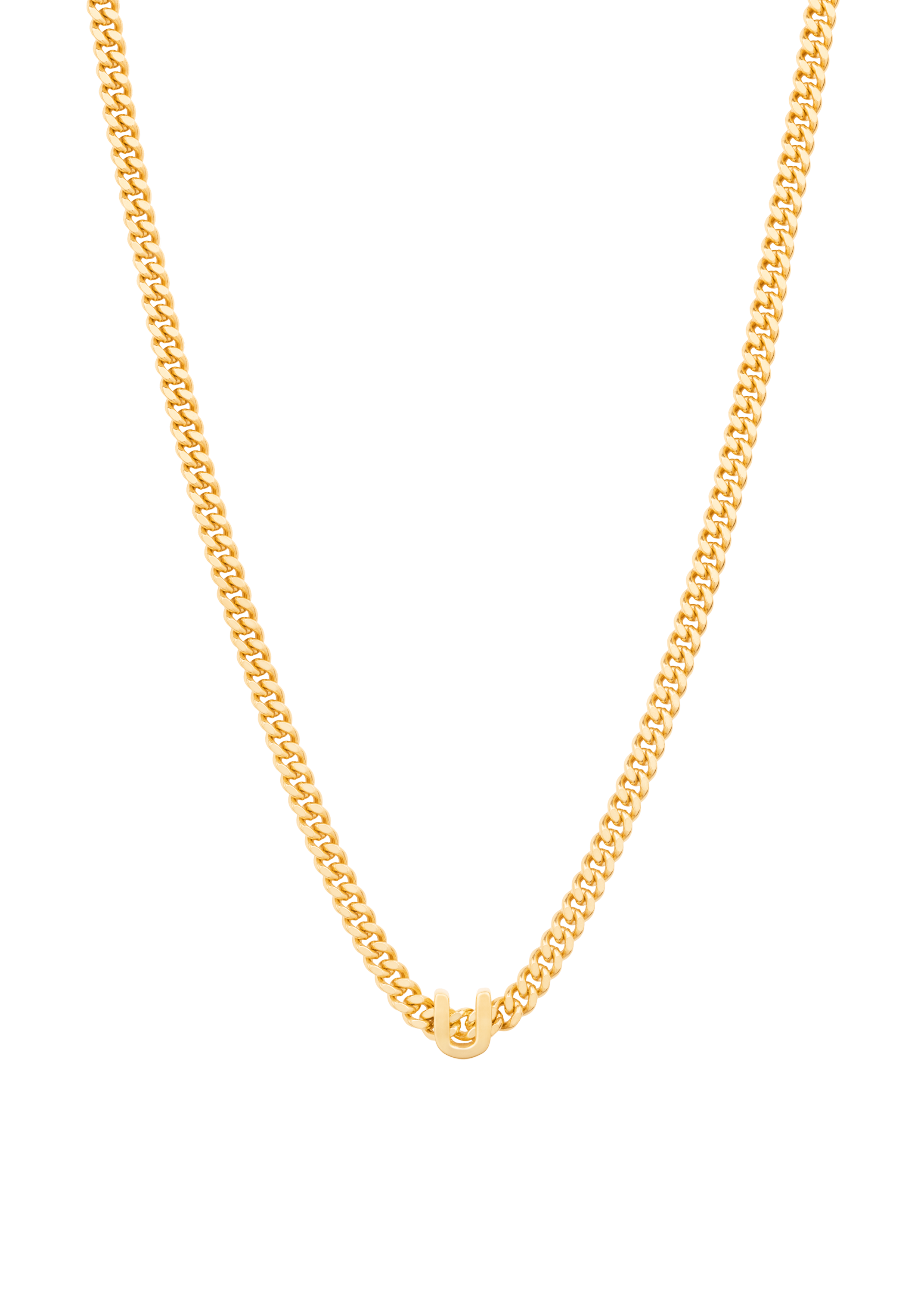 collier alphabet avec pendentif U