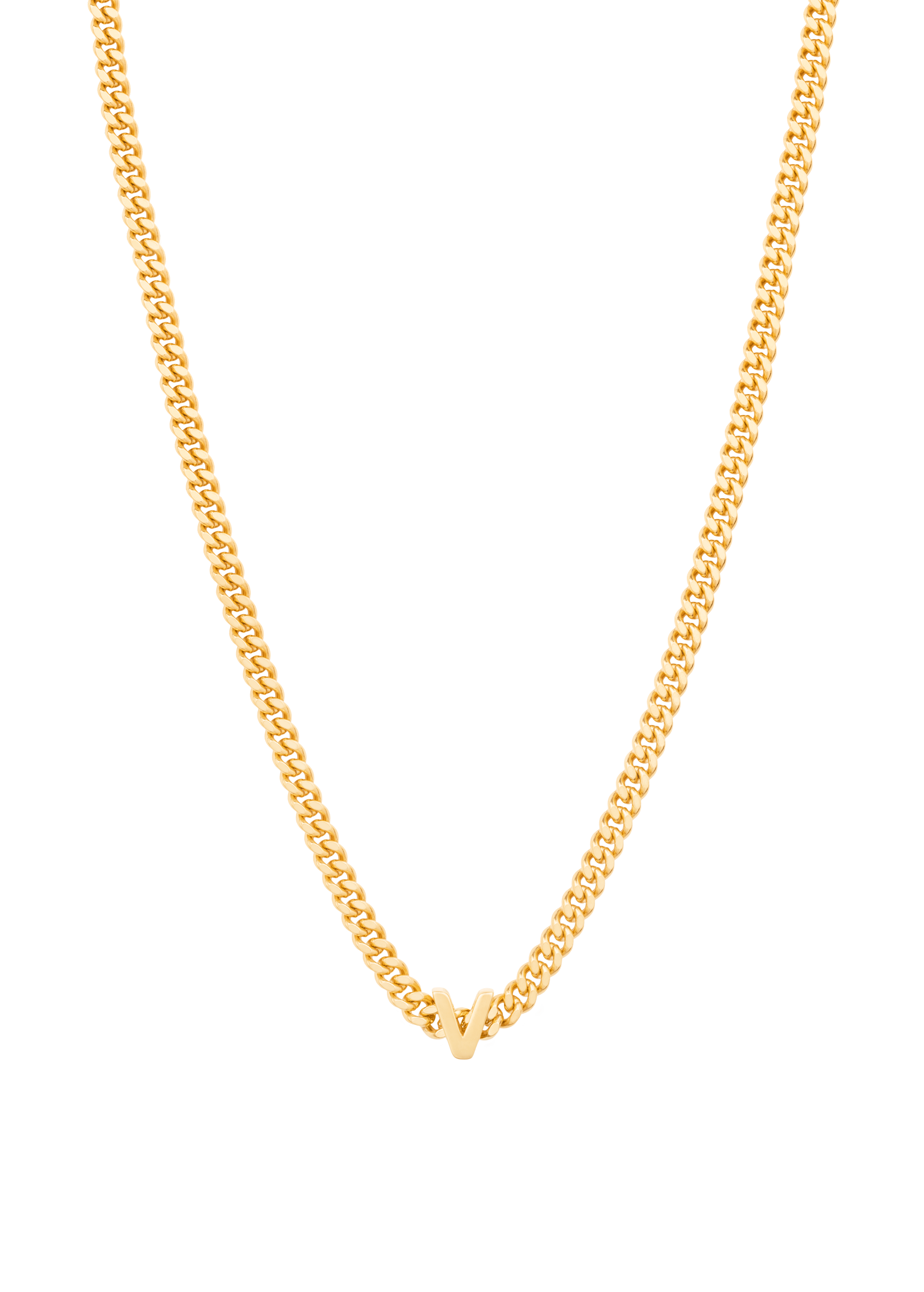 collier alphabet avec pendentif V