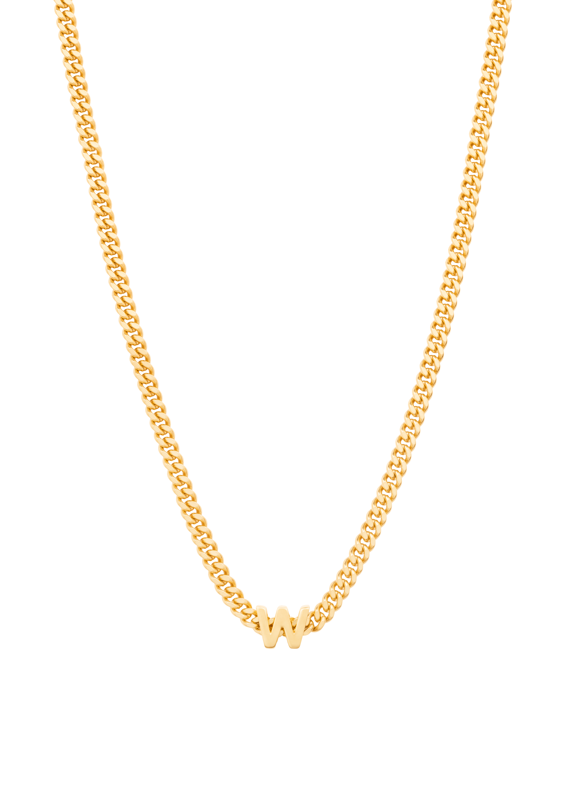 collier alphabet avec pendentif W