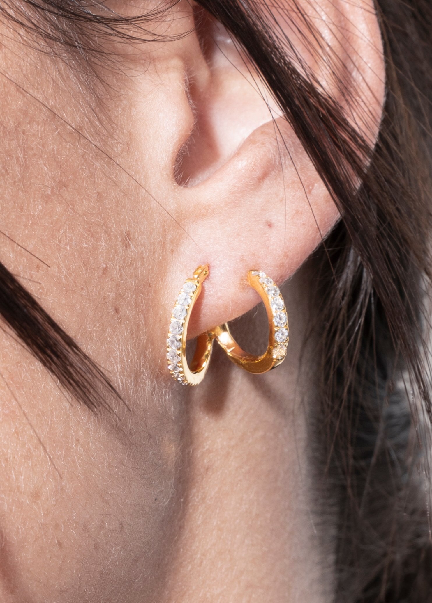 boucles d'oreilles amina double layer