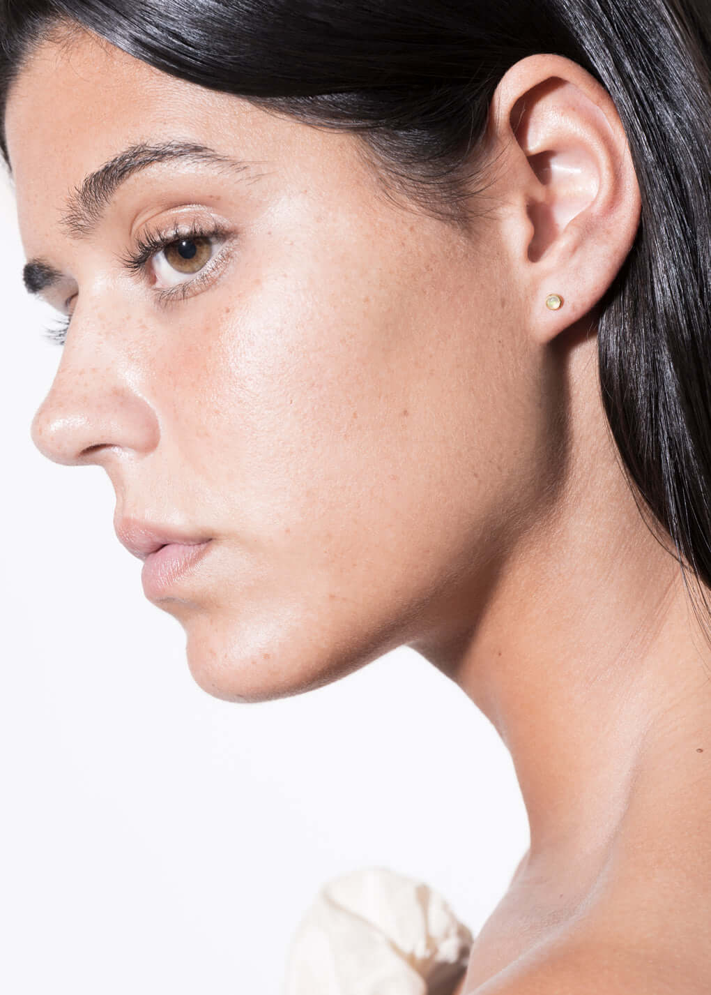 boucles d'oreilles clous balalai 18k opale