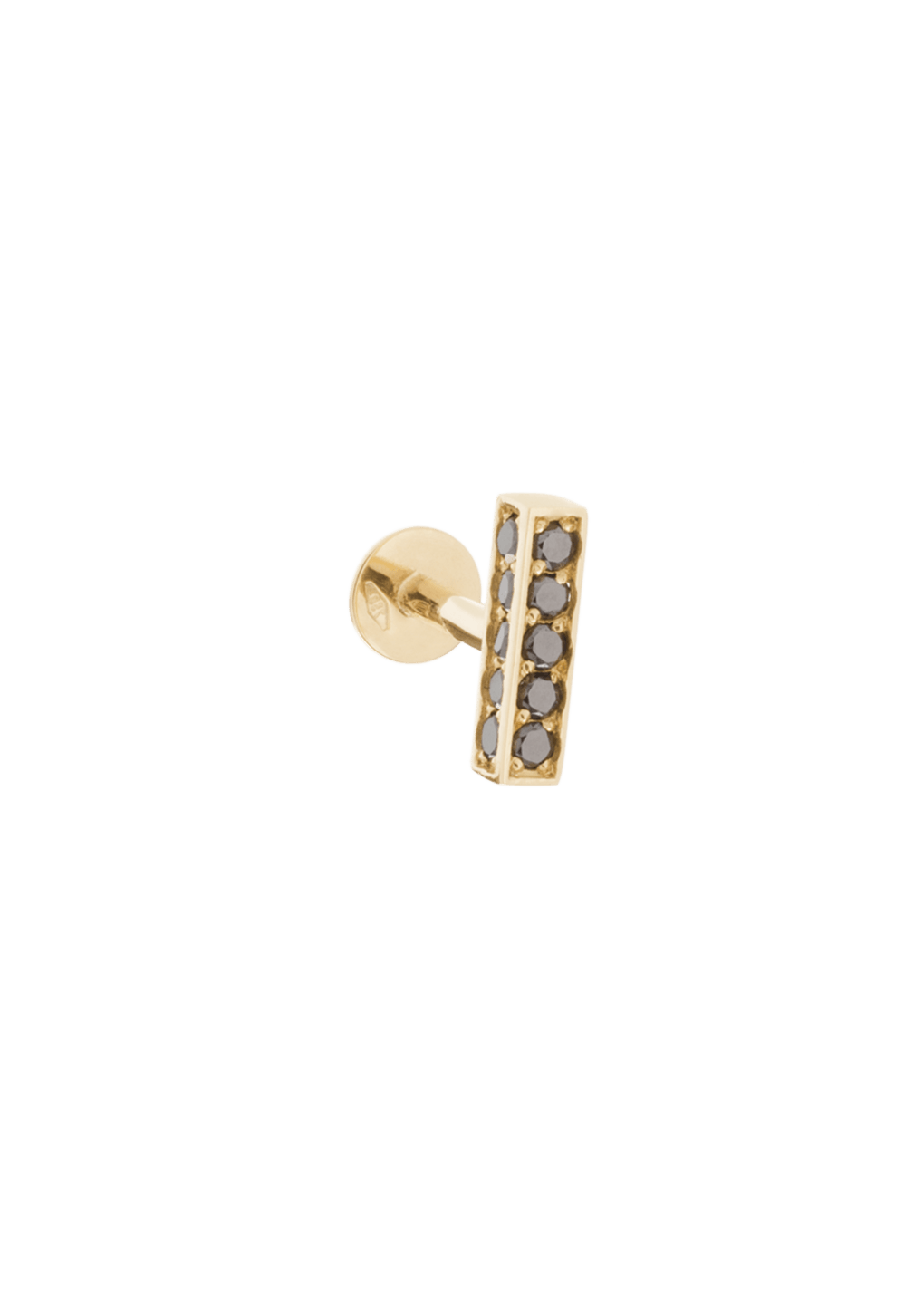 boucles d'oreilles clous belli en diamant noir 18k