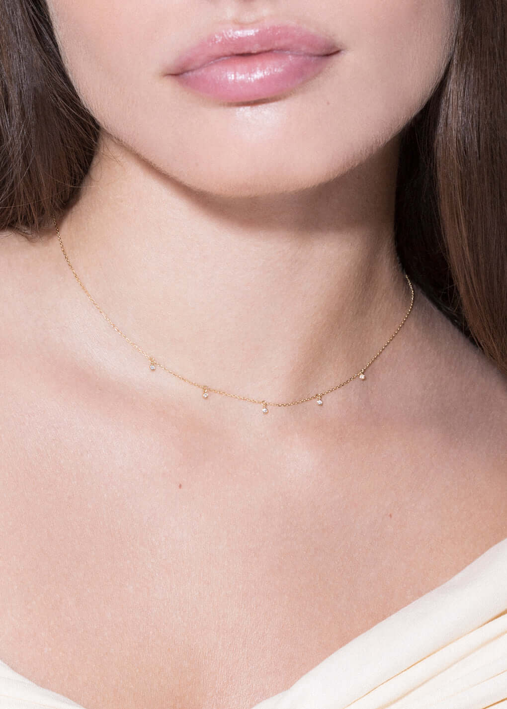 collier cinq diamants chanceux 18k Colliers