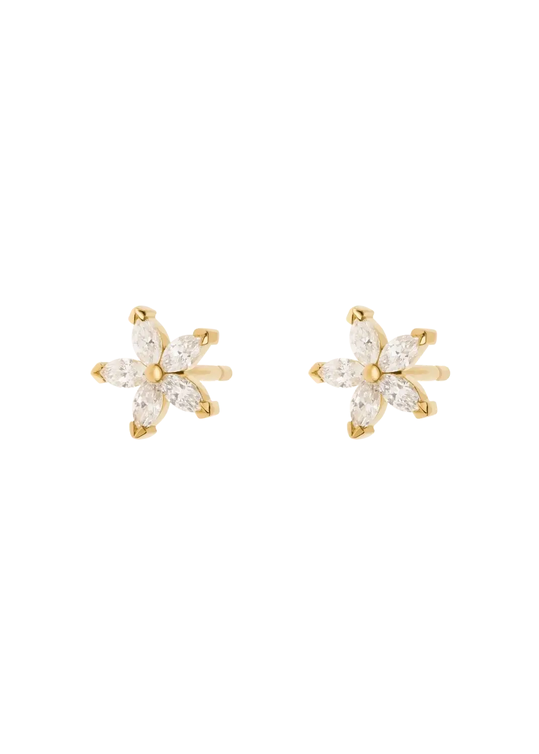 boucles d'oreilles fleur en diamants 18k Boucles d'oreilles