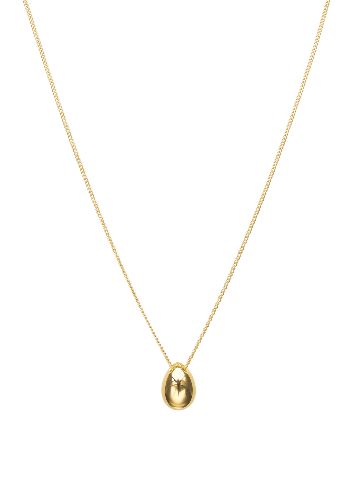 Klein Pearl Double Side Necklace in gold featuring a delicate chain and minimalist design.