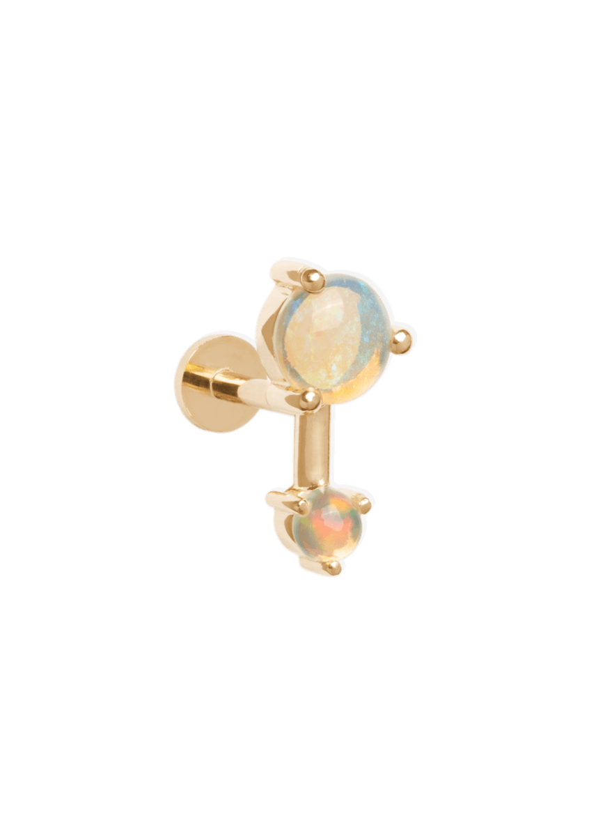 Lena Stud Opala 18k Piercing Earrings