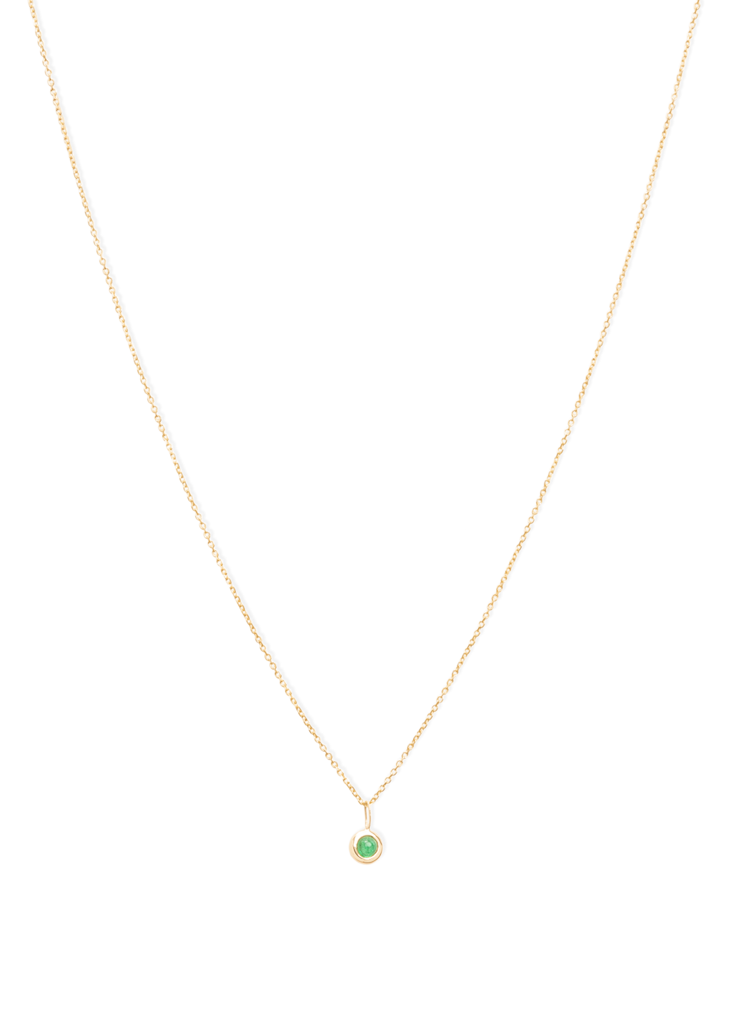 mock necklace emerald 18k