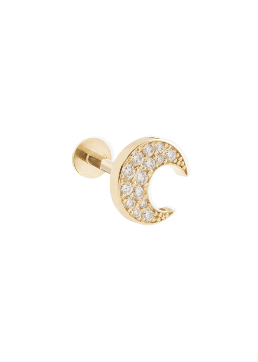 boucles d'oreilles clous champignon en diamant 18 carats
