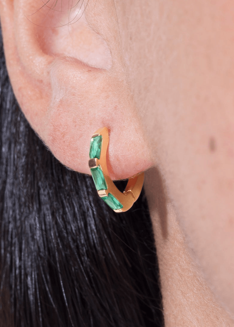boucles d'oreilles norma vertes Boucles d'oreilles