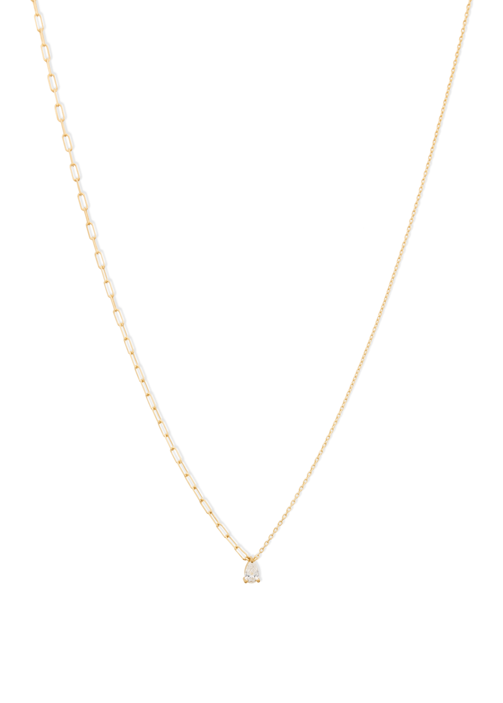 collier pear 18k diamant