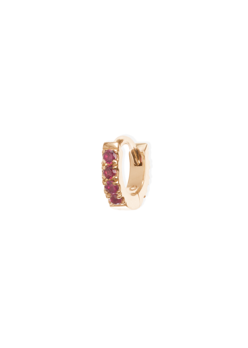 salt hoop 18k rubis
