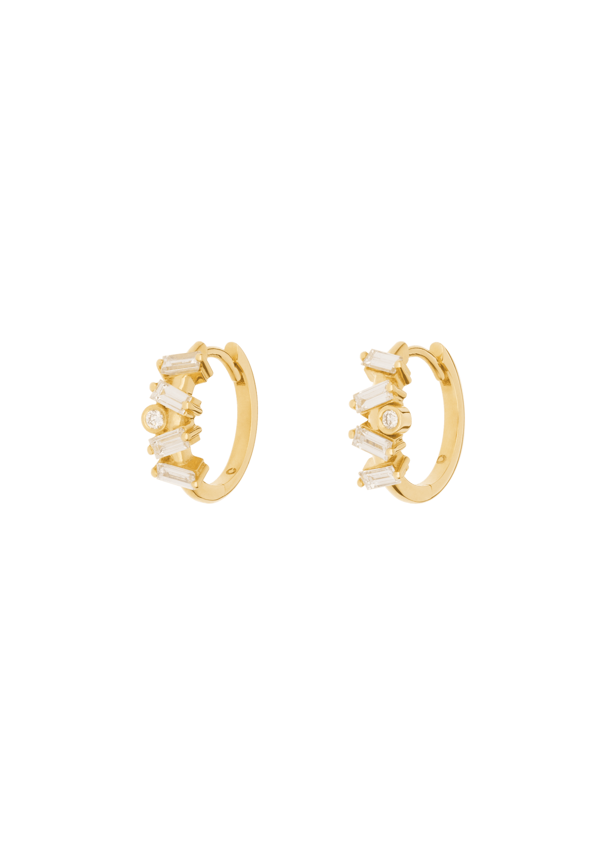 boucles d'oreilles en diamants taillés 18k