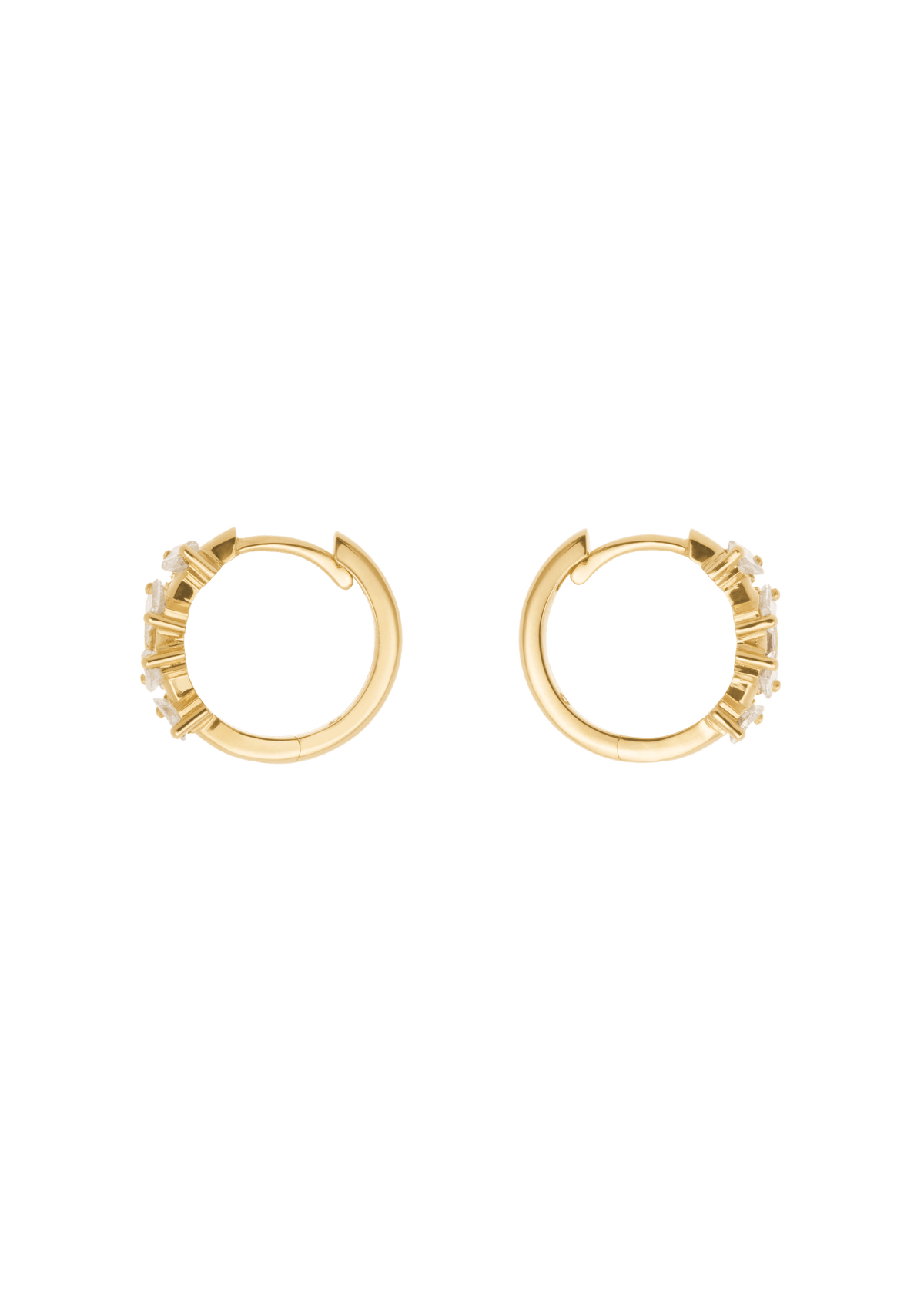 boucles d'oreilles en diamants taillés 18k