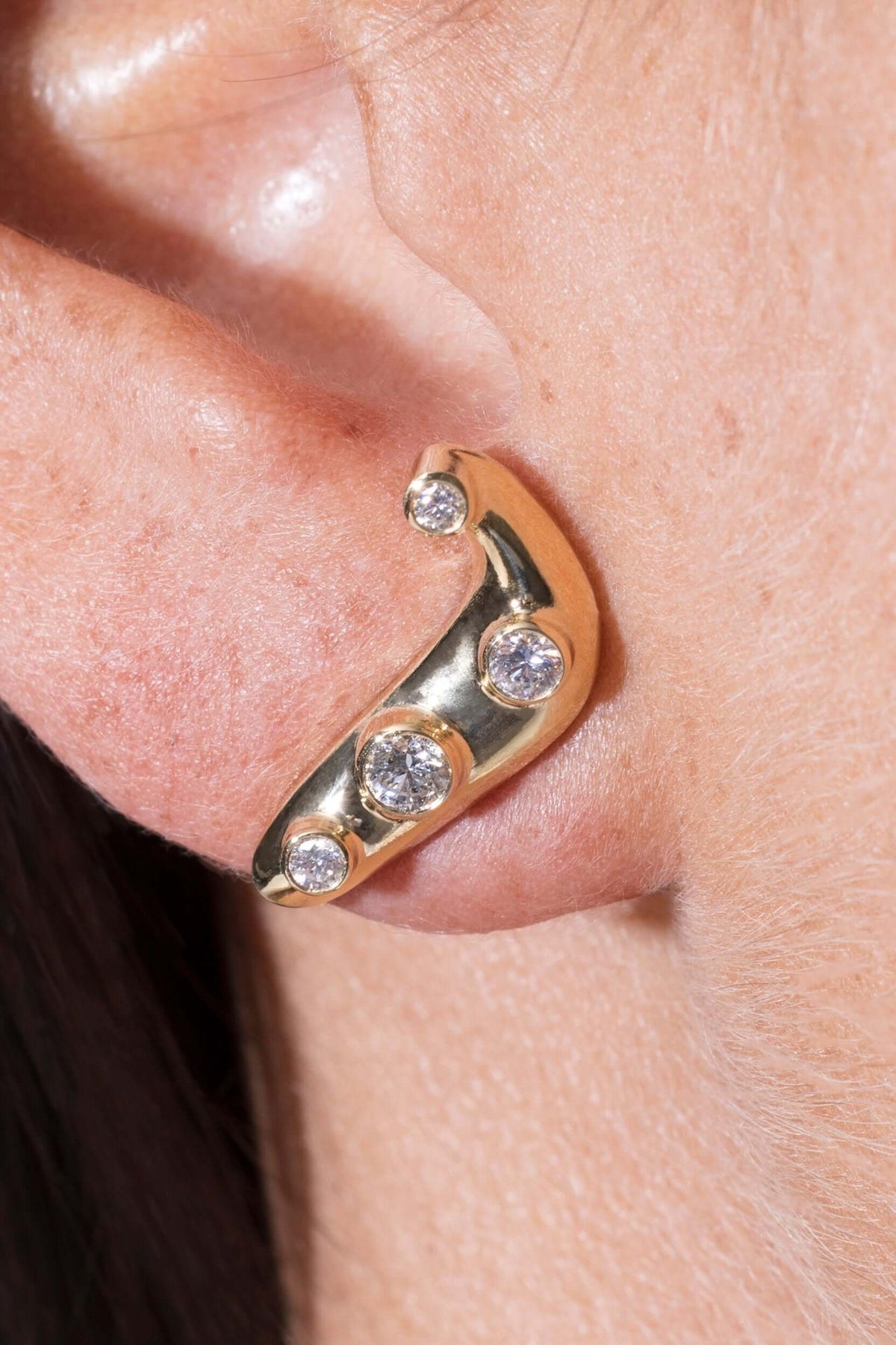 boucles d'oreilles en diamant 18 carats infinies