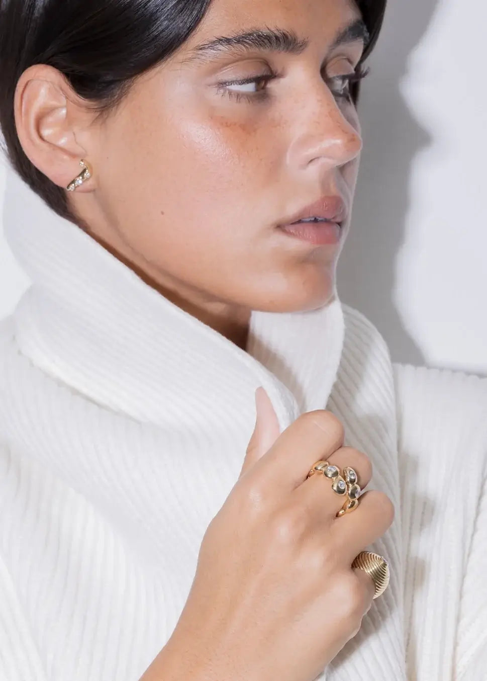 bague sphère imparfaite en diamant 18k Bagues