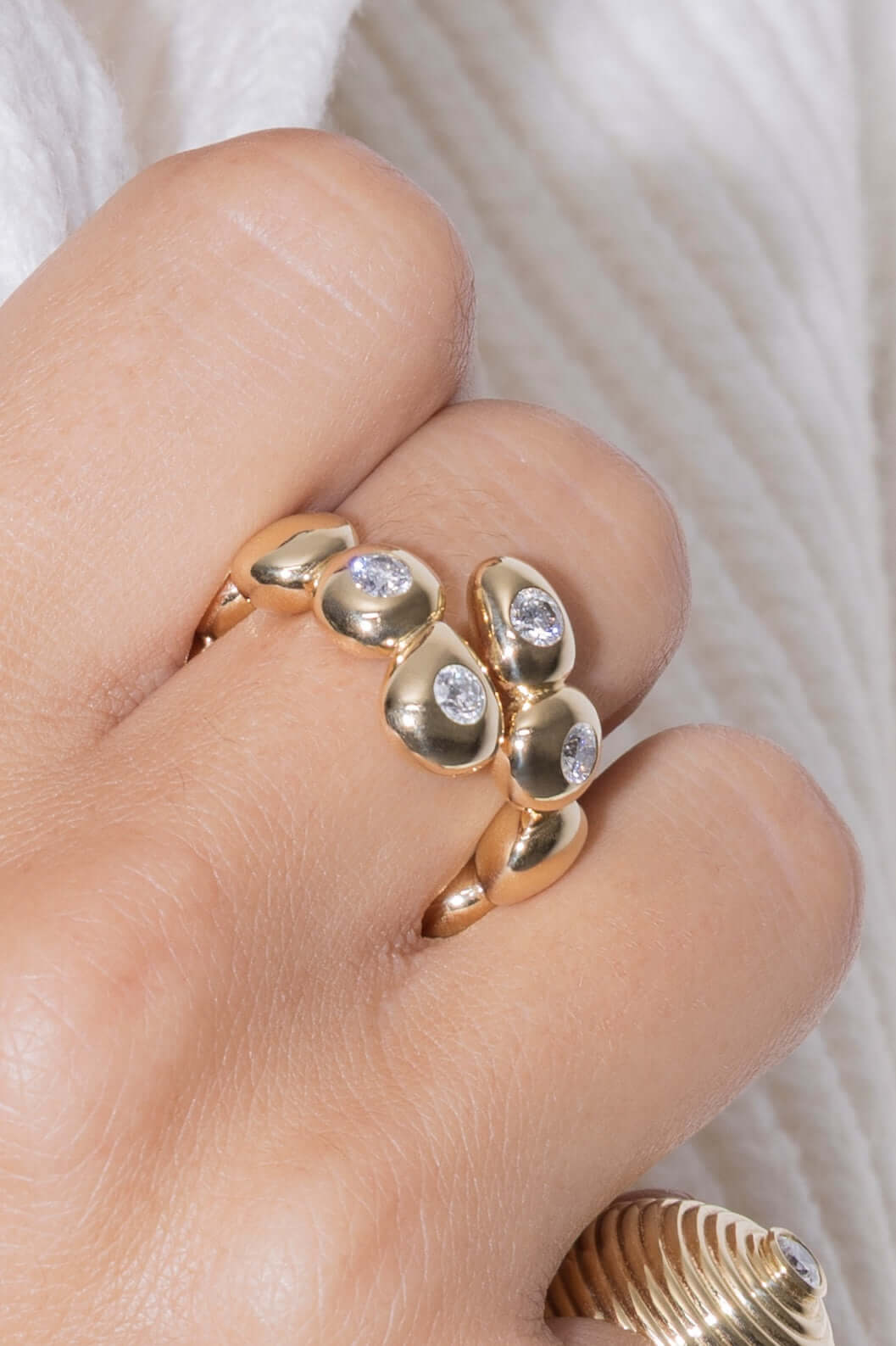 bague sphère imparfaite en diamant 18k Bagues