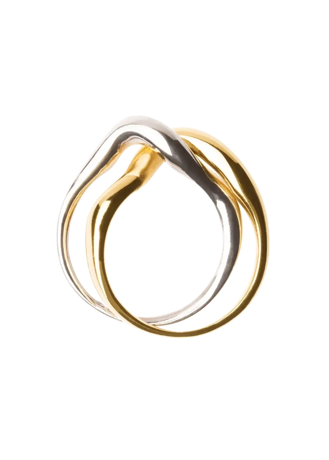 bague double tissée Anneaux