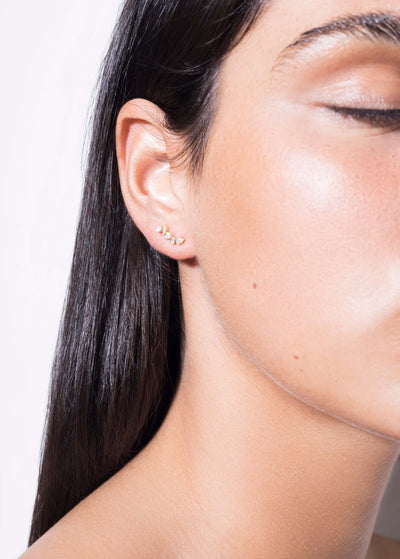 boucles d'oreilles flottantes en diamant 18k