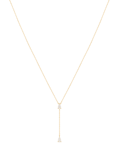 collier 18 carats avec deux diamants liés Colliers
