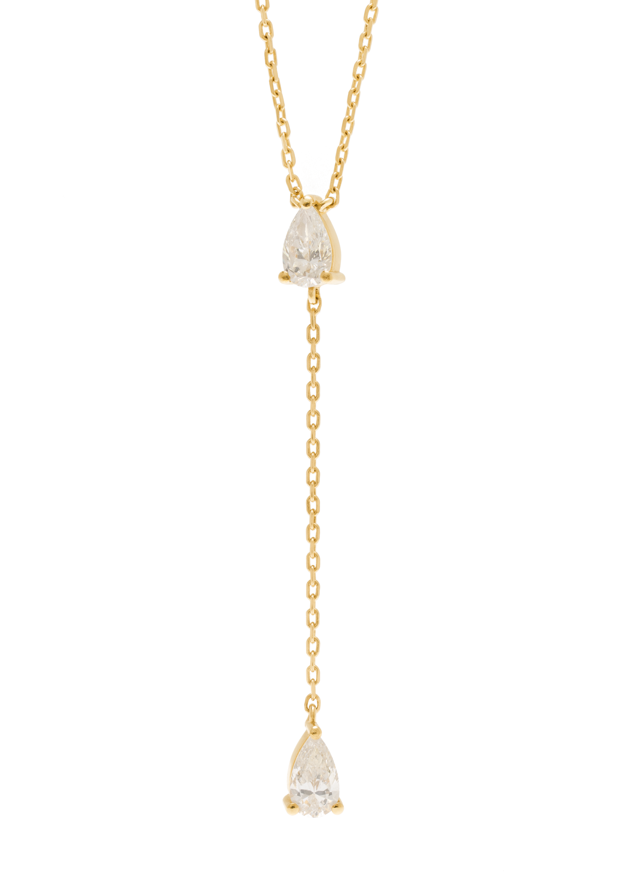 collier two diamond linked 18k