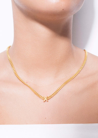alphabet necklace with pendant X Necklaces