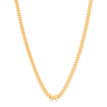 alphabet necklace with pendant H in gold