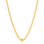 alphabet necklace with pendant O in gold