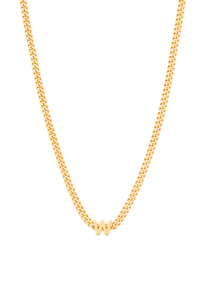 alphabet necklace with pendant W Necklaces