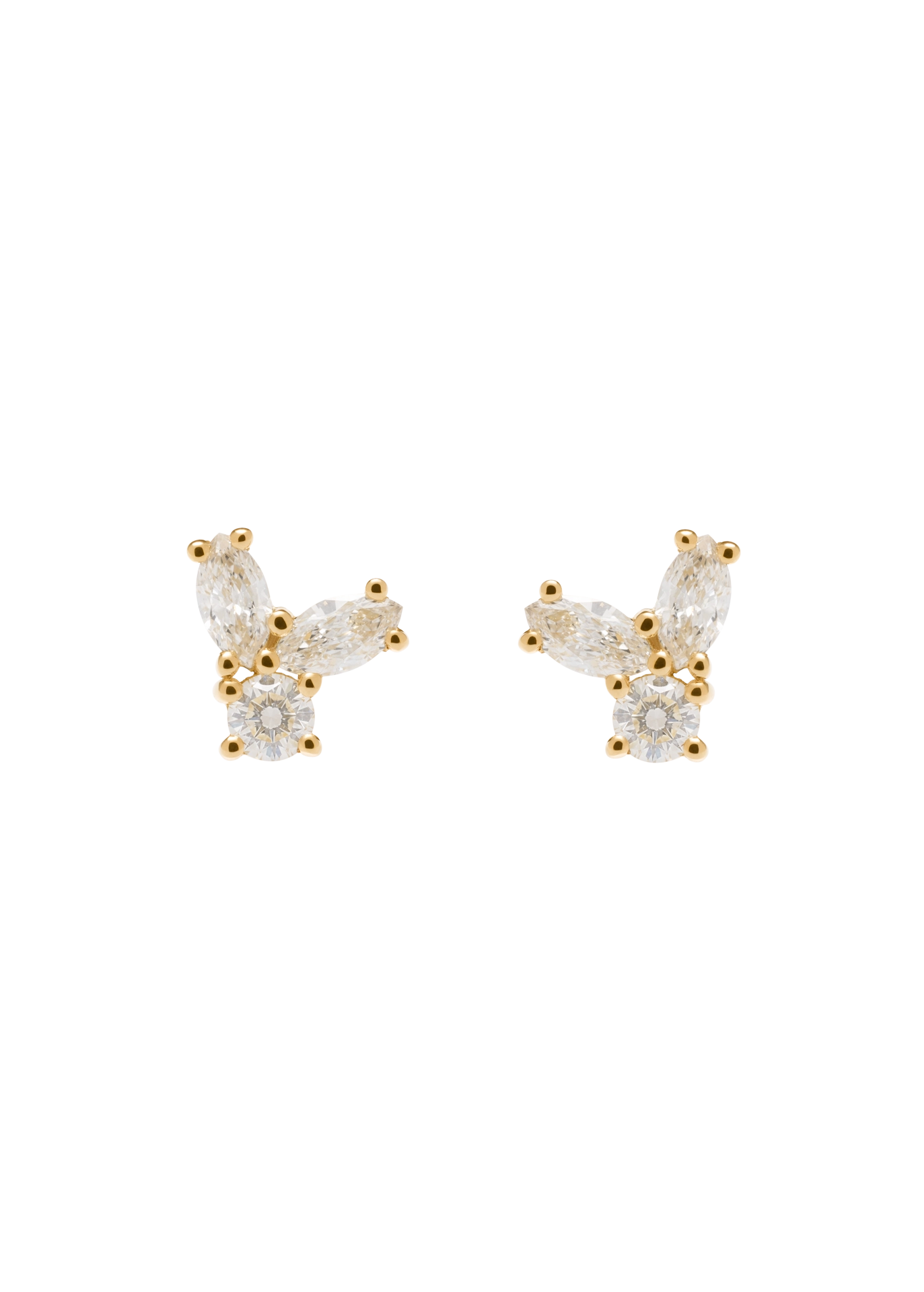 boucles d'oreilles aurora en diamant 18k