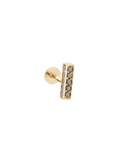 boucles d'oreilles clous belli en diamant noir 18k