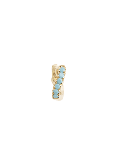 boucles d'oreilles créoles cate 5 mm 18k turquoise