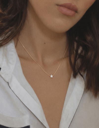 collier fleur en diamants 18k Colliers