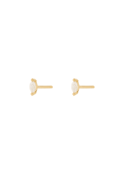 boucles d'oreilles clous en diamant poire 18k