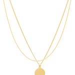 set flo necklace and madeleine necklace in gold