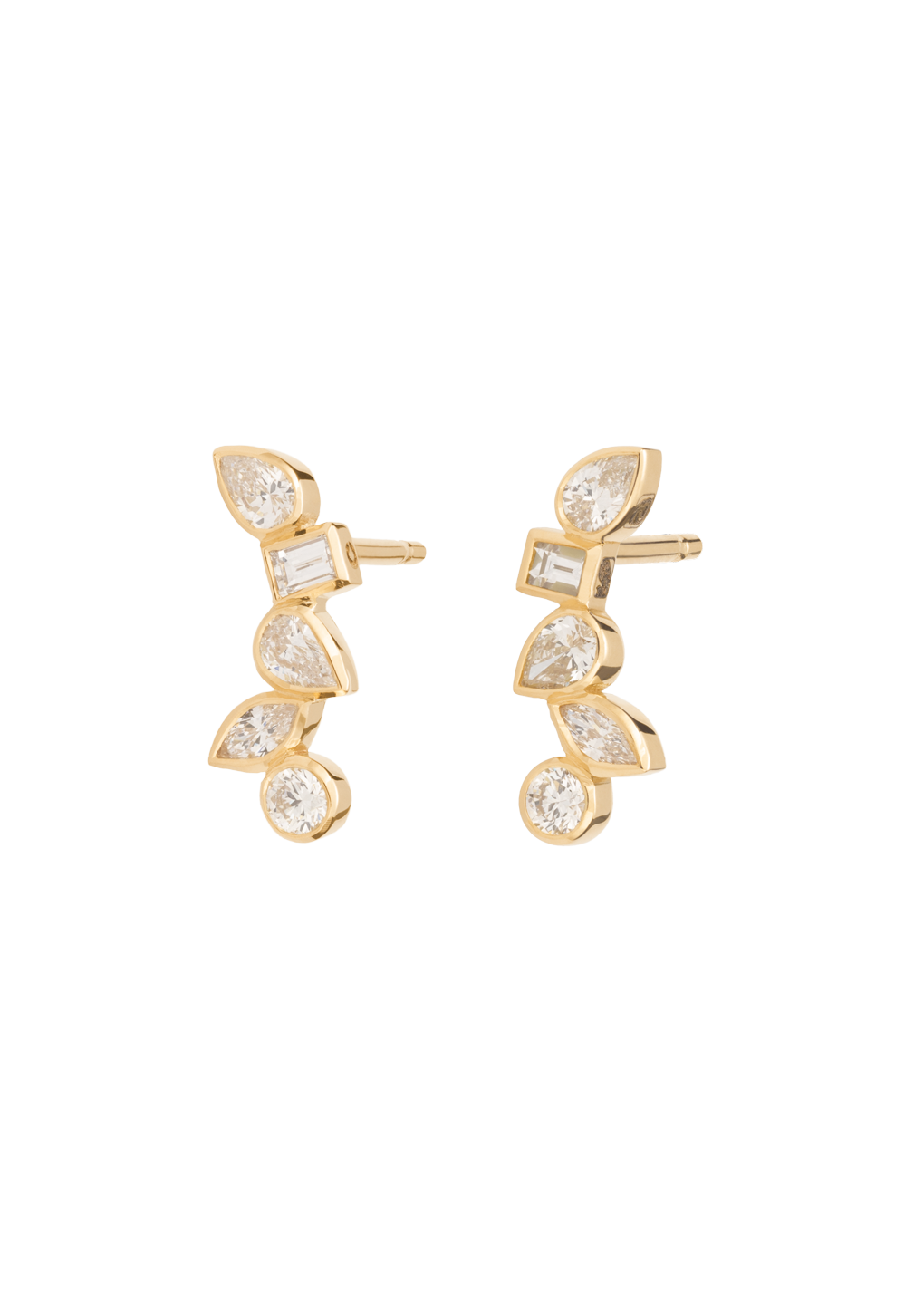 boucles d'oreilles diamond floating 18k