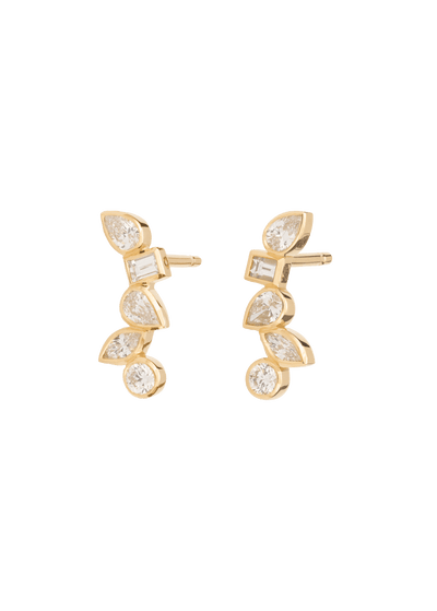 boucles d'oreilles flottantes en diamant 18k