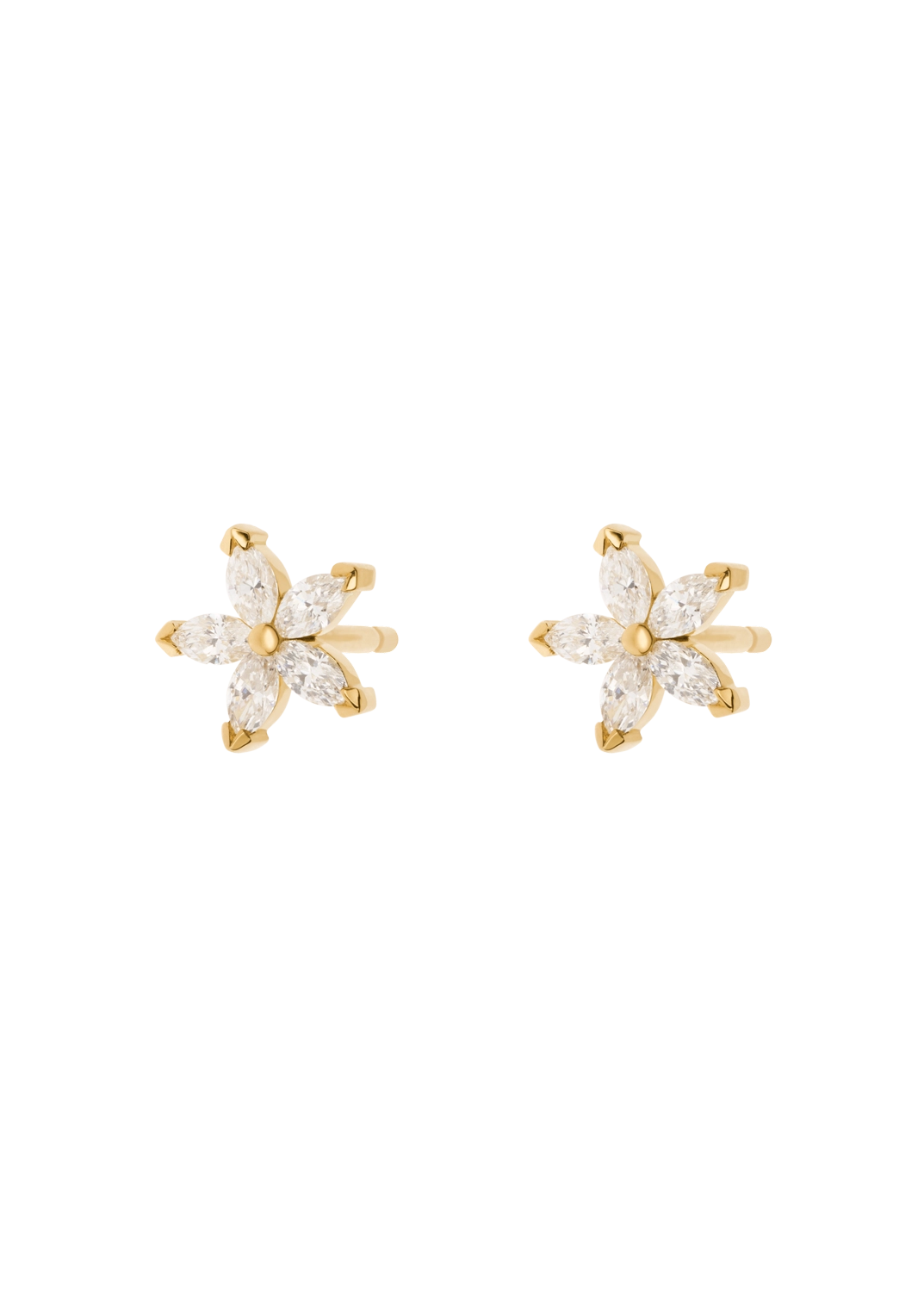 boucles d'oreilles fleur en diamants 18k Boucles d'oreilles