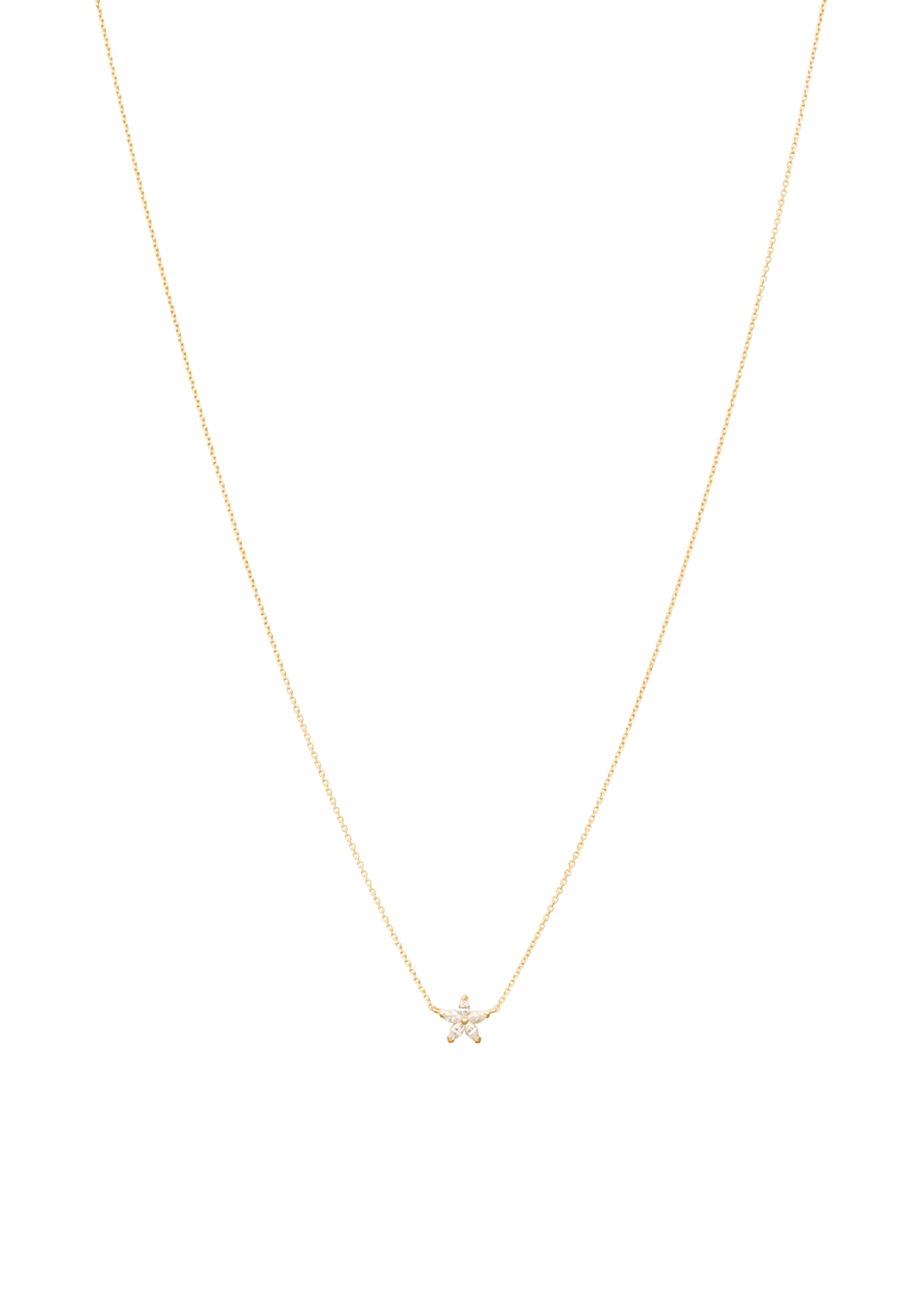 collier flower 18k diamonds