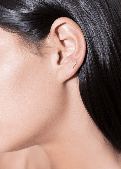 Boucles d'oreilles clous gimlet en diamant 18k